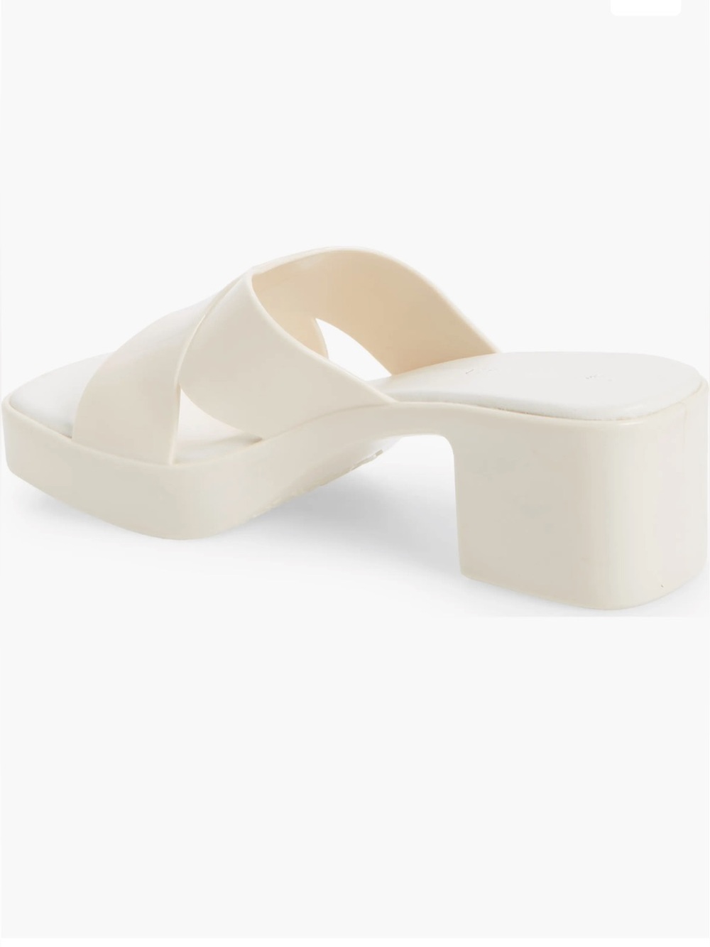 Jeffrey Campbell Bubblegum jelly cream shiny block heel
